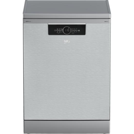 Beko BDFN36551XWP mosogatógép, 15 teríték, inverter motor, Wifi, automatikus ajtónyitás, 59.8x60x85 cm, acélszürke szín 
