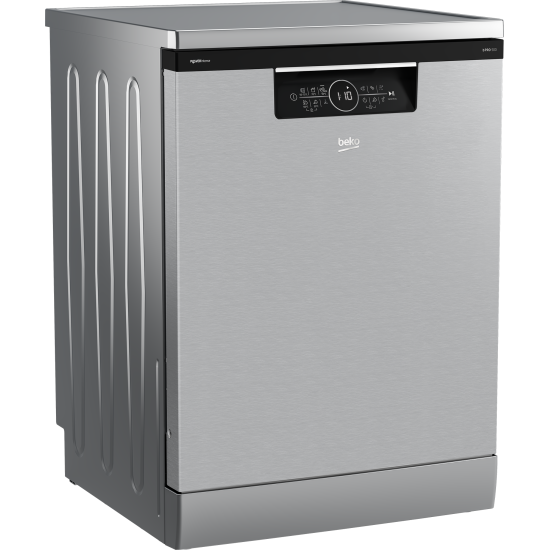 Beko BDFN36560XWP mosogatógép, 15 teríték, 3 kosár, automatikus ajtónyitás, Wifi, 59.8x60x85 cm, acélszürke szín