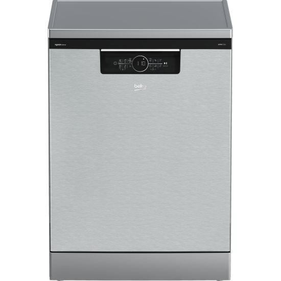 Beko BDFN36560XWP mosogatógép, 15 teríték, 3 kosár, automatikus ajtónyitás, Wifi, 59.8x60x85 cm, acélszürke szín
