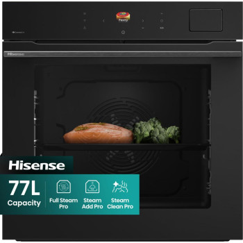 Hisense BFS615S8B beépíthető sütő, 77L, Wifi, 59.5x56.4x59.5 cm, fekete szín 