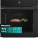 Hisense BFS615S8B beépíthető sütő, 77L, Wifi, 59.5x56.4x59.5 cm, fekete szín 