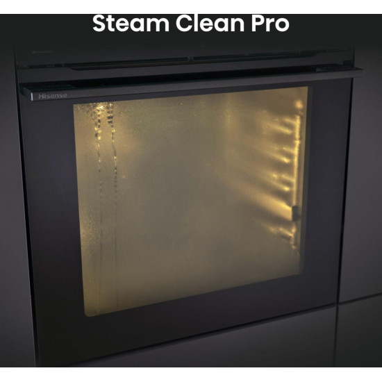 Hisense BFS615S8B beépíthető sütő, 77L, Wifi, 59.5x56.4x59.5 cm, fekete szín 