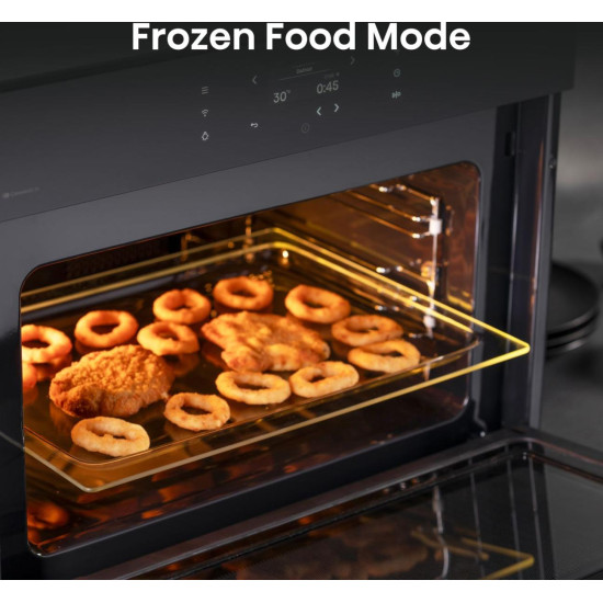 Hisense BIM406A8B beépíthető kompakt sütő és mikró, 50L, 59.5x54.6x45.5 cm, fekete szín 