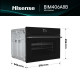 Hisense BIM406A8B beépíthető kompakt sütő és mikró, 50L, 59.5x54.6x45.5 cm, fekete szín 