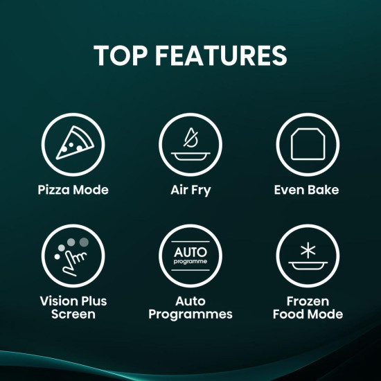 Hisense BIM406A8B beépíthető kompakt sütő és mikró, 50L, 59.5x54.6x45.5 cm, fekete szín 