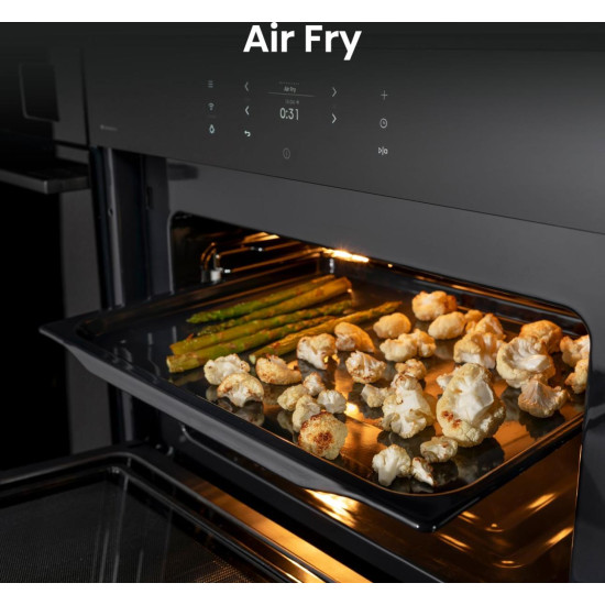 Hisense BIM406A8B beépíthető kompakt sütő és mikró, 50L, 59.5x54.6x45.5 cm, fekete szín 