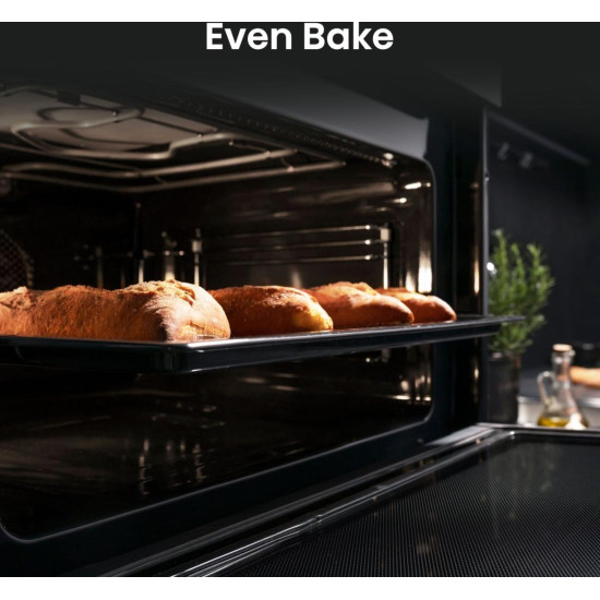 Hisense BIM406A8B beépíthető kompakt sütő és mikró, 50L, 59.5x54.6x45.5 cm, fekete szín 