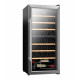 Eta 953590010GN kompresszoros borhűtő, 32 palackos kapacitás, 2 zóna, zónánként állítható hőmérséklet tartomány:5-18 °C, fekete színű rozsdamentes acél ezüst kerettel,86L, 53.5x46.5x88 cm 