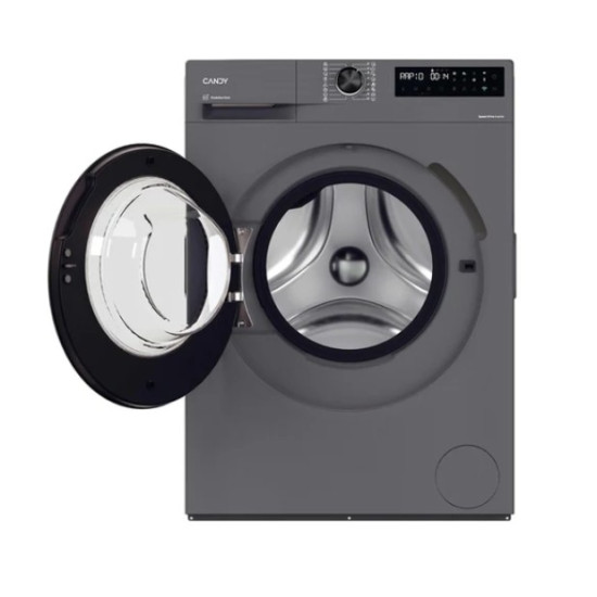 Candy BR 26SSB6G-S elöltöltős mosógép, 6 kg, gőz, Wifi, inverter motor, 59.5x42x85 cm, antracit szín 