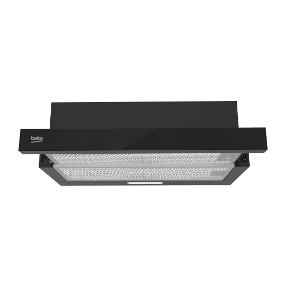 Beko HNT63322BH beépíthető kihúzható konyhai elszívó, 59.5x31.5x22.5 cm, fekete szín 