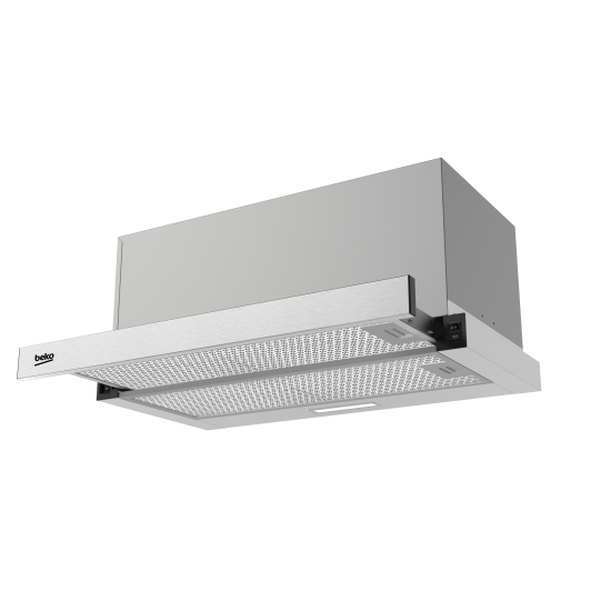 Beko HNT61520XH beépíthető kihúzható konyhai elszívó, 59.5x30x29 cm, inox szín 