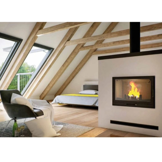 Nordflam Bergamo beépíthető kandallóbetét 90cm-es, 16kW-os