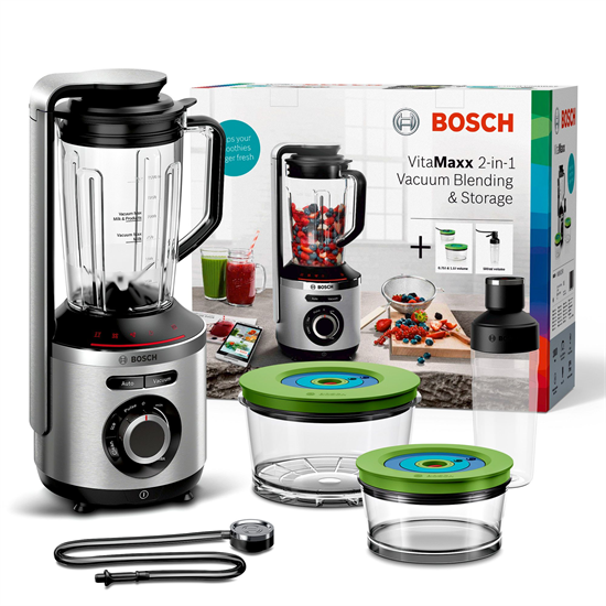 Bosch MMBV625M VitaMaxx vákumos turmixgép, 1000W, ezüst szín 