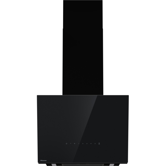 Hisense CH6IN6226B beépíthető falra szerelhető döntött kürtös konyhai elszívó, 59.5x41.2x45 cm, fekete szín 