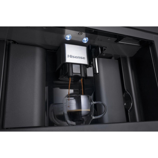 Hisense CM4340DBG beépíthető kávéfőző, 59.5x40.5x45.5 cm, fekete szín 