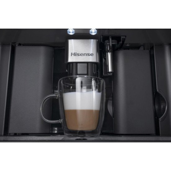 Hisense CM4340DBG beépíthető kávéfőző, 59.5x40.5x45.5 cm, fekete szín 