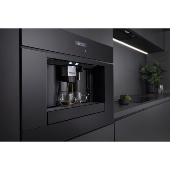 Hisense CM4340DBG beépíthető kávéfőző, 59.5x40.5x45.5 cm, fekete szín 
