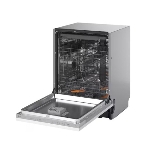 LG DB273TX teljesen beépíthető mosogatógép, 14 teríték, inverter motor, 3 kosár, automatikus ajtónyitás, 59.8x55.4x81.5 cm