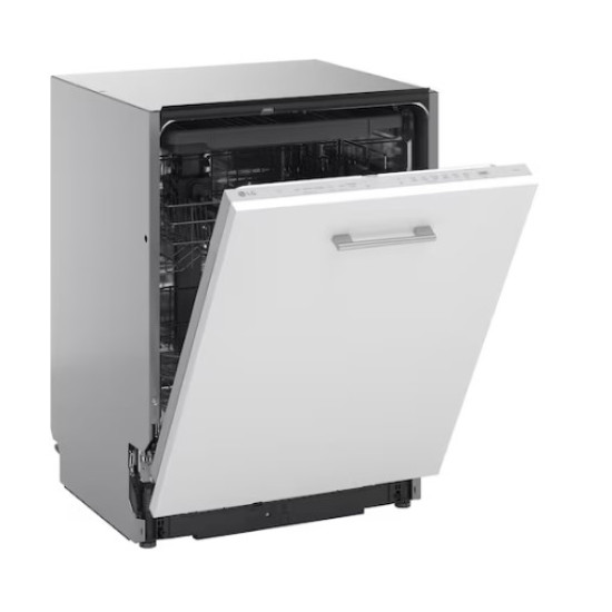 LG DB273TX teljesen beépíthető mosogatógép, 14 teríték, inverter motor, 3 kosár, automatikus ajtónyitás, 59.8x55.4x81.5 cm