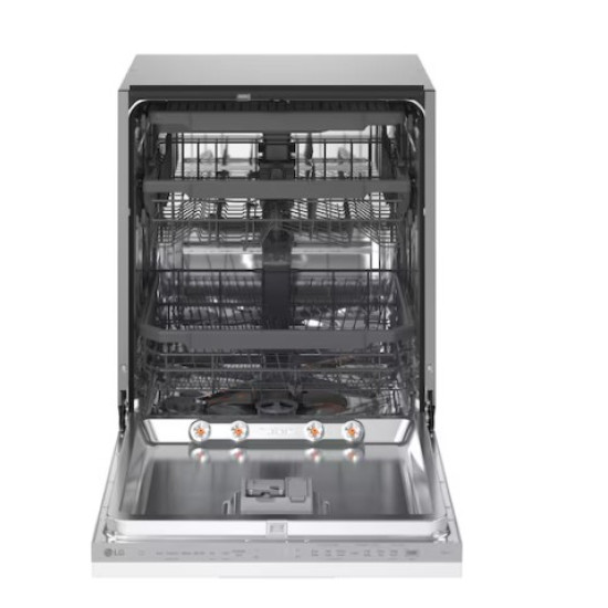 LG DB375TXS teljesen beépíthető mosogatógép, 14 teríték, inverter motor, 3 kosár, Wifi, automatikus ajtónyitás, 59.8x55.4x81.5 cm