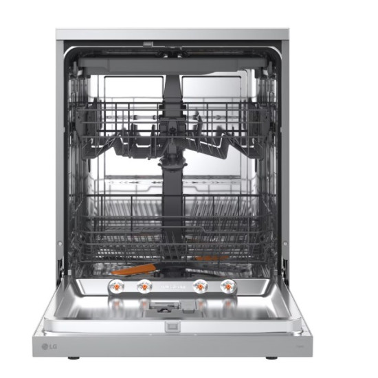 LG DF273FVS mosogatógép, 14 teríték, inverter motor, automatikus ajtónyitás, Wifi, 60x60x85 cm, hamvas ezüst szín 