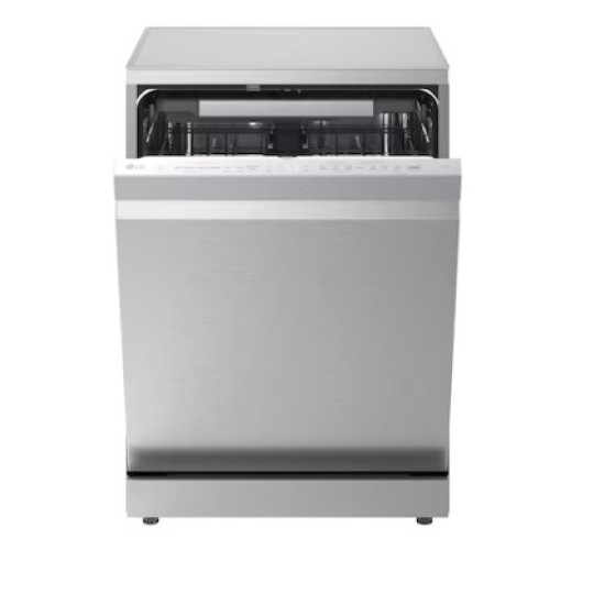 LG DF375HVS mosogatógép, 14 teríték, inverter motor, 3 kosár, automatikus ajtónyitás, 60x60x85 cm, hamvas ezüst szín 