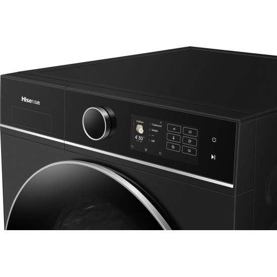 Hisense DH5I104BBAB hőszivattyús szárítógép, 10 kg, Wifi, gőz, inverter motor, 59.5x64x84.5 cm, fekete szín 