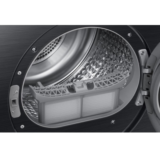 Samsung DV90DG52A0ABLE hőszivattyús szárítógép, 9 kg, Wifi, inverter motor, 60x65x85 cm, fekete szín 