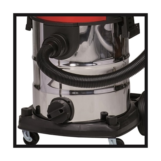 Einhell TE-VC 36/25 LI S - SOLO akkus száraz és nedves porszívó, akkumulátor és töltő nélkül, piros/ezüst szín 