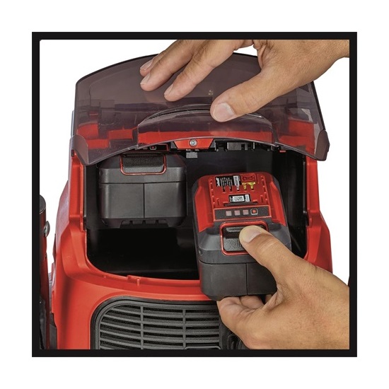 Einhell TE-VC 36/25 LI S - SOLO akkus száraz és nedves porszívó, akkumulátor és töltő nélkül, piros/ezüst szín 