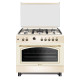 Novacook F9S50E6 kombinált tűzhely, 90x60x87 cm, krém/retro bézs szín