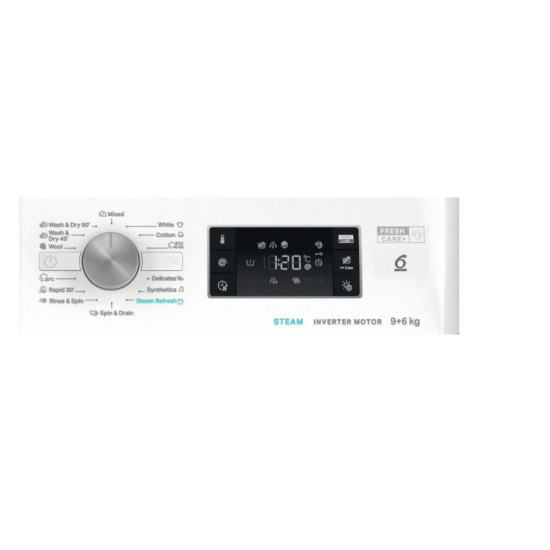 Whirlpool FFWDB 964489 SV EE mosó-szárítógép, 9/6 kg, inverter motor, 59.5x54x85 cm