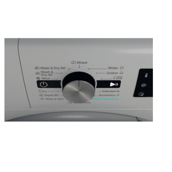 Whirlpool FFWDB964489SBSVEE mosó-szárítógép, 9/6 kg, gőz, inverter motor, 59.5x54x85 cm, ezüst szín