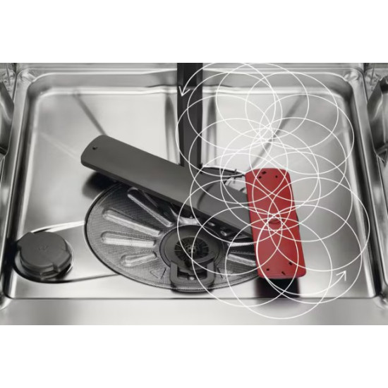 AEG FSE74707P teljesen beépíthető mosogatógép, 15 teríték, inverter motor, 3 kosár, 59.6x55x81.8 cm