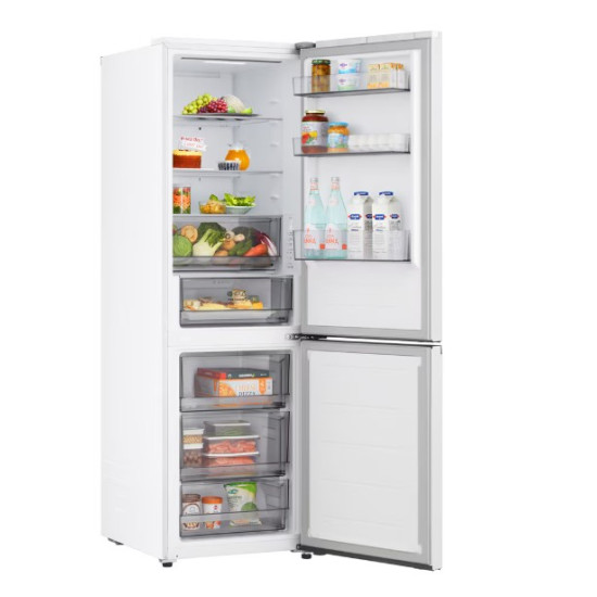 LG GBBSJ1CCSW alulfagyasztós kombinált hűtőszekrény, 220/113L, Smart Inverter Kompresszor, Wifi, 59.7x67.4x186 cm 