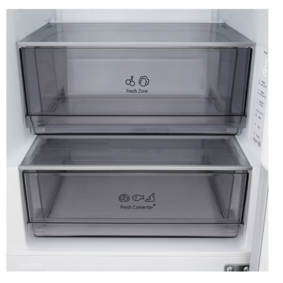 LG GBBSJ1CCSW alulfagyasztós kombinált hűtőszekrény, 220/113L, Smart Inverter Kompresszor, Wifi, 59.7x67.4x186 cm 