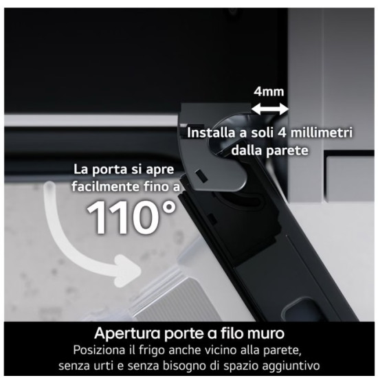 LG GBBW322CPY Total No Frost alulfagyasztós kombinált hűtőszekrény, 326/139L, Wifi, Smart Inverter Kompresszor, 69.7x70.4x203 cm, prime silver szín 