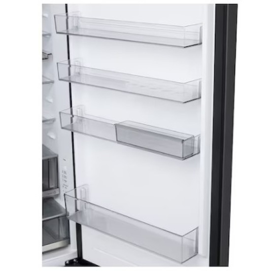 LG GBBW726CEV Total No Frost alulfagyasztós kombinált hűtőszekrény, 326/139L, Smart Inverter Kompresszor, Wifi, 69.7x70.4x203 cm, fémes fekete szín 