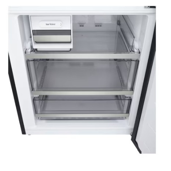 LG GBBW726CEV Total No Frost alulfagyasztós kombinált hűtőszekrény, 326/139L, Smart Inverter Kompresszor, Wifi, 69.7x70.4x203 cm, fémes fekete szín 