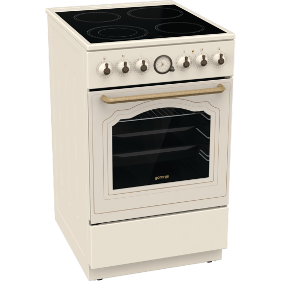 Gorenje GECS5B70CLI kerámialapos elektromos tűzhely extra gőzfunkcióval Classico Design, 70L, 50x59.4x85 cm