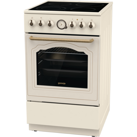 Gorenje GECS5B70CLI kerámialapos elektromos tűzhely extra gőzfunkcióval Classico Design, 70L, 50x59.4x85 cm