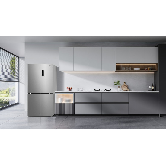 Gaba GMR-474CD No Frost side by side hűtőszekrény francia ajtós kialakítással, 305/169L, 83.3x65.3x177.5 cm, inox szín 