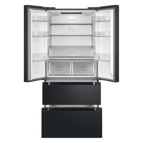 Gaba GMR-516DXE No Frost side by side hűtőszekrény francia ajtós kialakítással, 347/169L, 83.3x65.3x189.8 cm, dark inox szín 