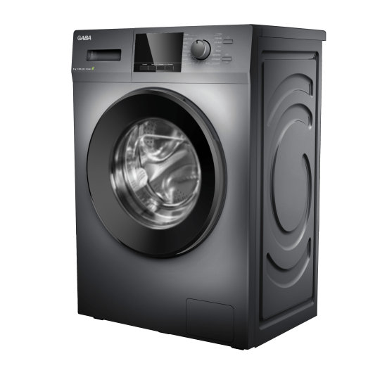 Gaba GTW-814DS elöltöltős mosógép, 8 kg, inverter motor, gőz, 60x52x80 cm, sötét inox szín 