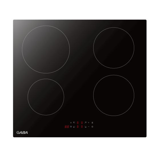 Gaba GMH-IND-4 beépíthető indukciós kerámialap, 59x52x6.2 cm, fekete szín