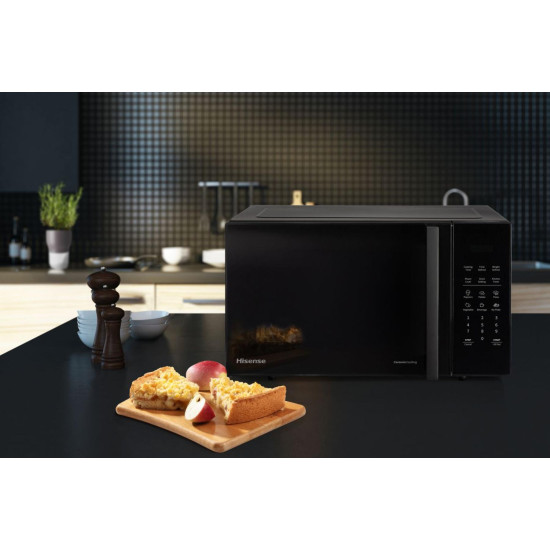 Hisense H25MOBS7 mikrohullámú sütő, 900W, 25L, fekete szín 