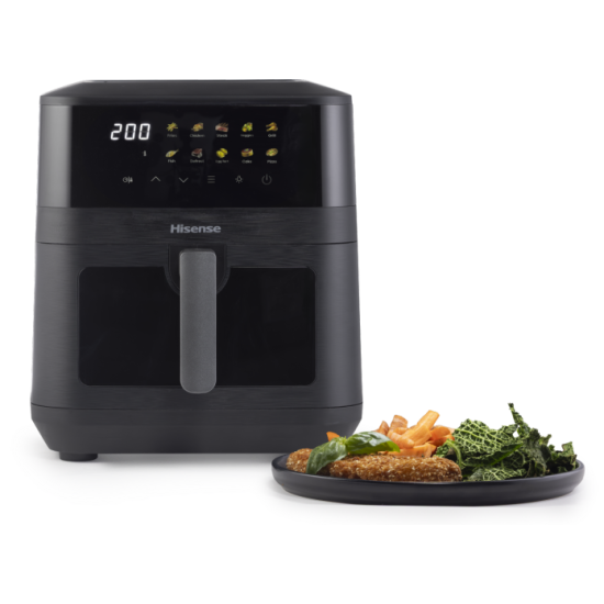 Hisense HAF2100DCD forrólevegős sütő, Air Fryer, 2100W, 7.7L, fekete szín