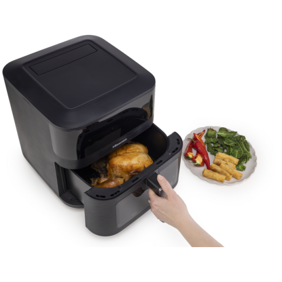 Hisense HAF2100DCD forrólevegős sütő, Air Fryer, 2100W, 7.7L, fekete szín