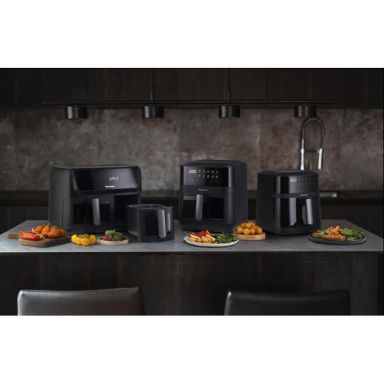 Hisense HAF2100DCD forrólevegős sütő, Air Fryer, 2100W, 7.7L, fekete szín