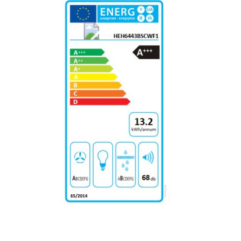 Hisense HEH6443BSCWF1 pultba építhető konyhai elszívó, 60x52x23.3 cm, fekete szín 